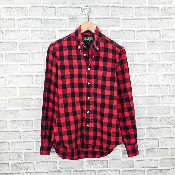 GITMAN BROS Vintage Men's Red Buffalo Plaid Button Down shirt Sz Small - Picture 1 of 6